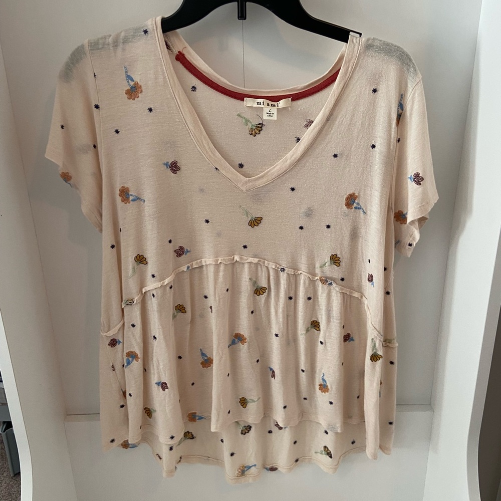 Cute short sleeve babydoll shirt
